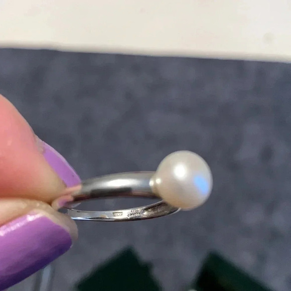 Freshwater  Pearl Pendant & Ring Set 925 SS - Picture 3 of 14